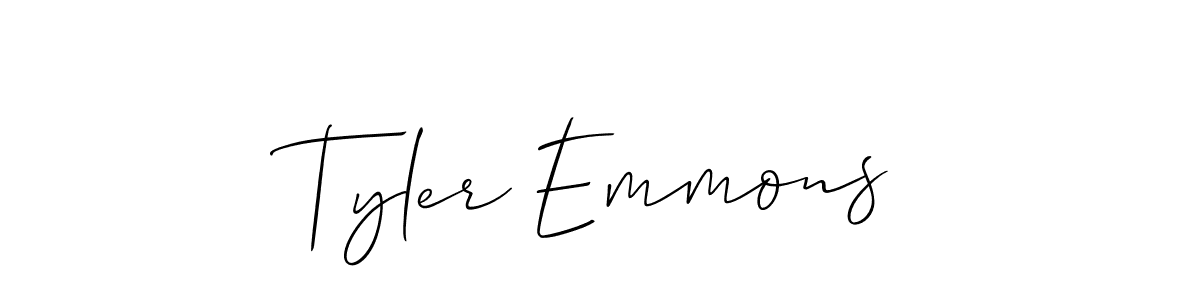 The best way (Allison_Script) to make a short signature is to pick only two or three words in your name. The name Tyler Emmons include a total of six letters. For converting this name. Tyler Emmons signature style 2 images and pictures png