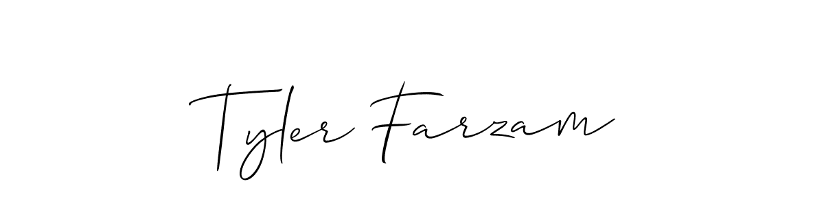 Best and Professional Signature Style for Tyler Farzam. Allison_Script Best Signature Style Collection. Tyler Farzam signature style 2 images and pictures png