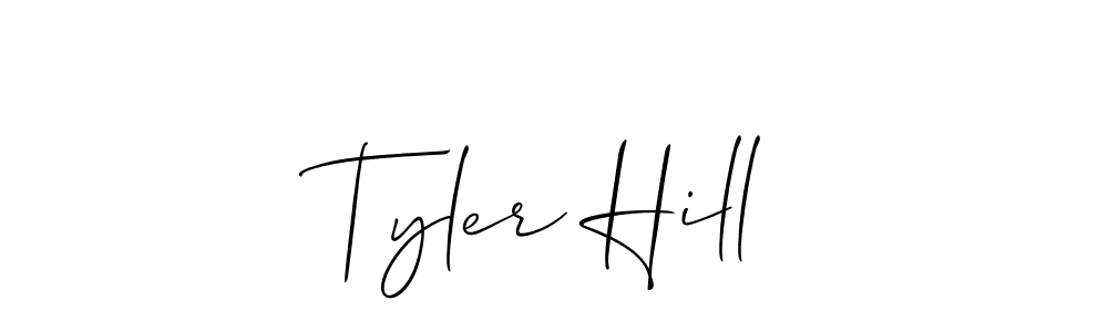 How to Draw Tyler Hill signature style? Allison_Script is a latest design signature styles for name Tyler Hill. Tyler Hill signature style 2 images and pictures png