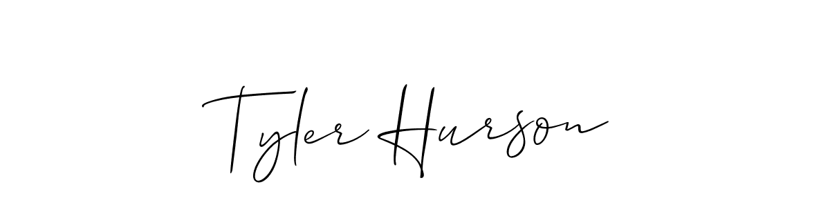 Tyler Hurson stylish signature style. Best Handwritten Sign (Allison_Script) for my name. Handwritten Signature Collection Ideas for my name Tyler Hurson. Tyler Hurson signature style 2 images and pictures png