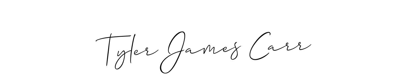 Make a short Tyler James Carr signature style. Manage your documents anywhere anytime using Allison_Script. Create and add eSignatures, submit forms, share and send files easily. Tyler James Carr signature style 2 images and pictures png