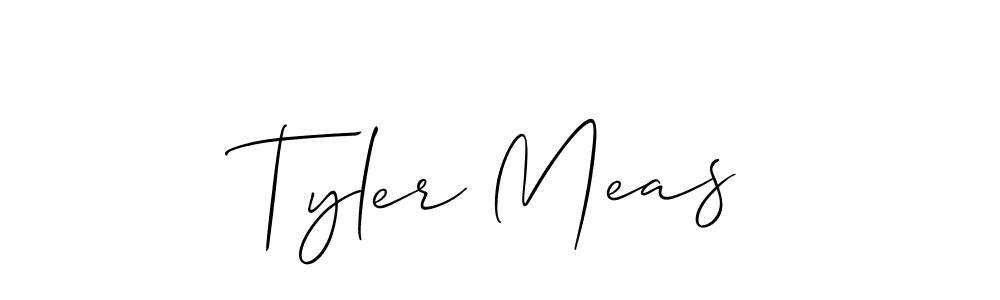 Create a beautiful signature design for name Tyler Meas. With this signature (Allison_Script) fonts, you can make a handwritten signature for free. Tyler Meas signature style 2 images and pictures png