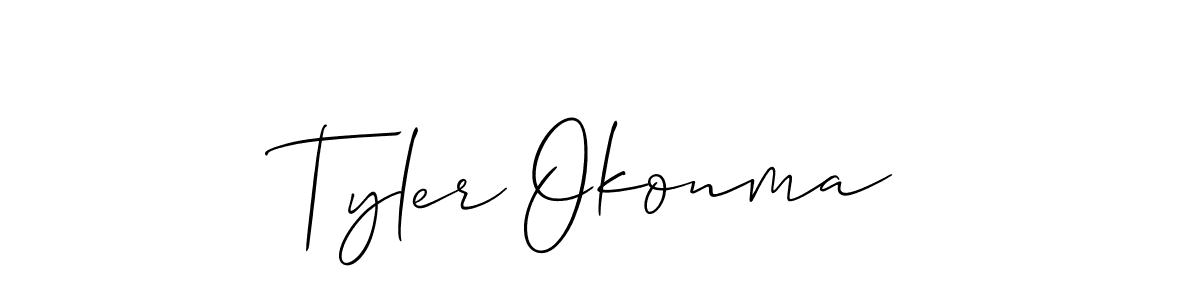 Also we have Tyler Okonma name is the best signature style. Create professional handwritten signature collection using Allison_Script autograph style. Tyler Okonma signature style 2 images and pictures png