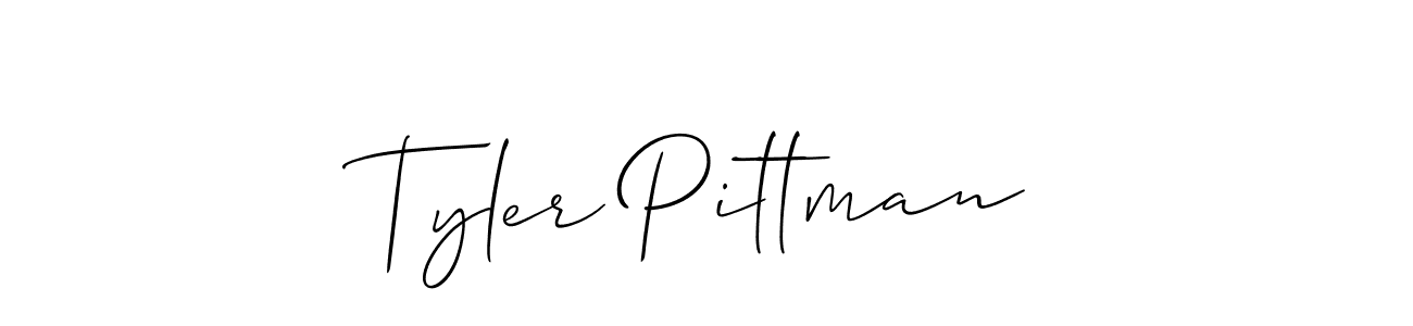 Make a beautiful signature design for name Tyler Pittman. With this signature (Allison_Script) style, you can create a handwritten signature for free. Tyler Pittman signature style 2 images and pictures png