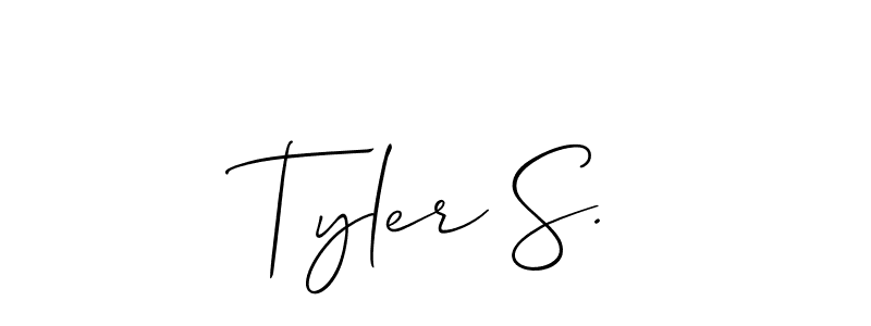 if you are searching for the best signature style for your name Tyler S.. so please give up your signature search. here we have designed multiple signature styles  using Allison_Script. Tyler S. signature style 2 images and pictures png