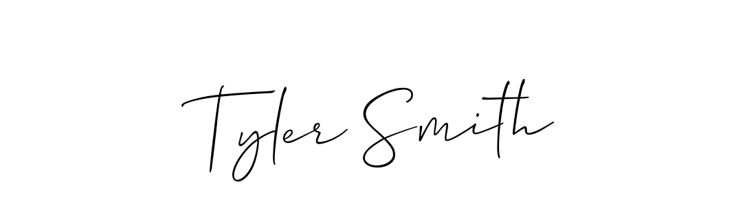 How to make Tyler Smith name signature. Use Allison_Script style for creating short signs online. This is the latest handwritten sign. Tyler Smith signature style 2 images and pictures png