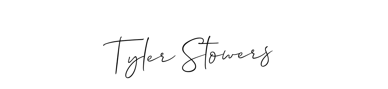 Make a short Tyler Stowers signature style. Manage your documents anywhere anytime using Allison_Script. Create and add eSignatures, submit forms, share and send files easily. Tyler Stowers signature style 2 images and pictures png