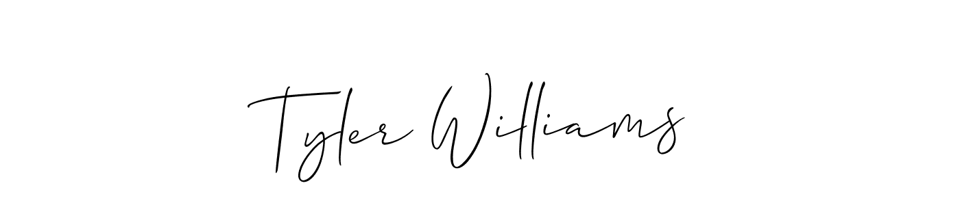 Create a beautiful signature design for name Tyler Williams. With this signature (Allison_Script) fonts, you can make a handwritten signature for free. Tyler Williams signature style 2 images and pictures png