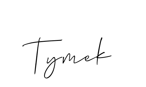 The best way (Allison_Script) to make a short signature is to pick only two or three words in your name. The name Tymek include a total of six letters. For converting this name. Tymek signature style 2 images and pictures png