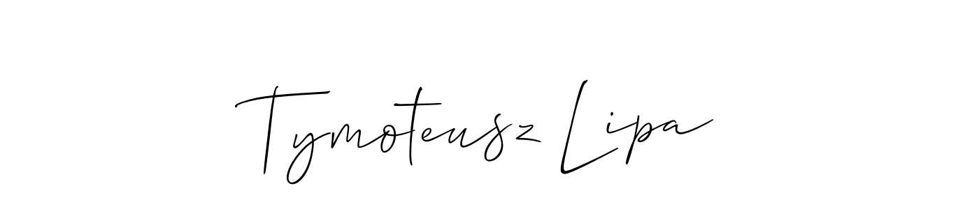 Make a short Tymoteusz Lipa signature style. Manage your documents anywhere anytime using Allison_Script. Create and add eSignatures, submit forms, share and send files easily. Tymoteusz Lipa signature style 2 images and pictures png