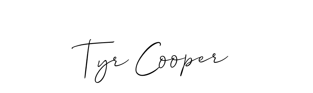 Design your own signature with our free online signature maker. With this signature software, you can create a handwritten (Allison_Script) signature for name Tyr Cooper. Tyr Cooper signature style 2 images and pictures png