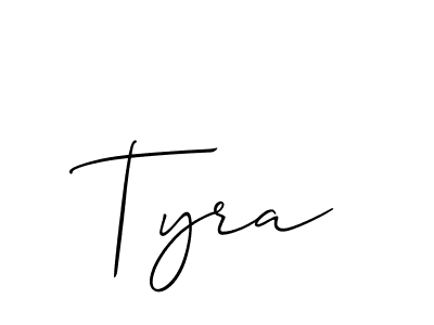 The best way (Allison_Script) to make a short signature is to pick only two or three words in your name. The name Tyra include a total of six letters. For converting this name. Tyra signature style 2 images and pictures png