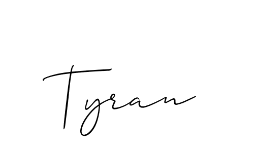 Make a short Tyran signature style. Manage your documents anywhere anytime using Allison_Script. Create and add eSignatures, submit forms, share and send files easily. Tyran signature style 2 images and pictures png