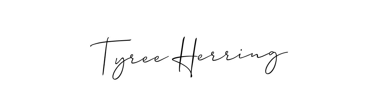 Also You can easily find your signature by using the search form. We will create Tyree Herring name handwritten signature images for you free of cost using Allison_Script sign style. Tyree Herring signature style 2 images and pictures png