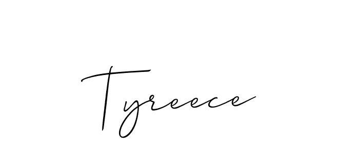 The best way (Allison_Script) to make a short signature is to pick only two or three words in your name. The name Tyreece include a total of six letters. For converting this name. Tyreece signature style 2 images and pictures png