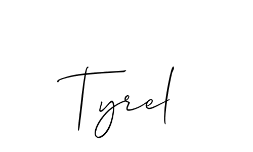 Tyrel stylish signature style. Best Handwritten Sign (Allison_Script) for my name. Handwritten Signature Collection Ideas for my name Tyrel. Tyrel signature style 2 images and pictures png