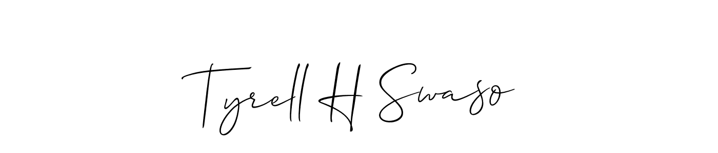 Make a beautiful signature design for name Tyrell H Swaso. Use this online signature maker to create a handwritten signature for free. Tyrell H Swaso signature style 2 images and pictures png