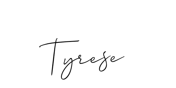 How to make Tyrese signature? Allison_Script is a professional autograph style. Create handwritten signature for Tyrese name. Tyrese signature style 2 images and pictures png