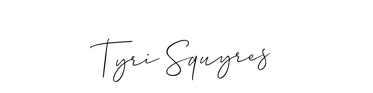 Also we have Tyri Squyres name is the best signature style. Create professional handwritten signature collection using Allison_Script autograph style. Tyri Squyres signature style 2 images and pictures png