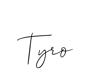 The best way (Allison_Script) to make a short signature is to pick only two or three words in your name. The name Tyro include a total of six letters. For converting this name. Tyro signature style 2 images and pictures png