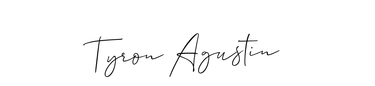 if you are searching for the best signature style for your name Tyron Agustin. so please give up your signature search. here we have designed multiple signature styles  using Allison_Script. Tyron Agustin signature style 2 images and pictures png