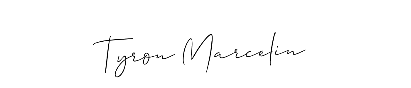 Allison_Script is a professional signature style that is perfect for those who want to add a touch of class to their signature. It is also a great choice for those who want to make their signature more unique. Get Tyron Marcelin name to fancy signature for free. Tyron Marcelin signature style 2 images and pictures png