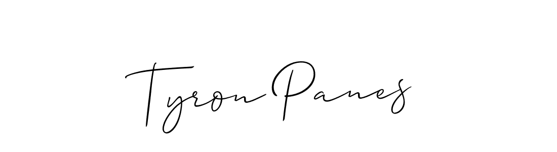 The best way (Allison_Script) to make a short signature is to pick only two or three words in your name. The name Tyron Panes include a total of six letters. For converting this name. Tyron Panes signature style 2 images and pictures png