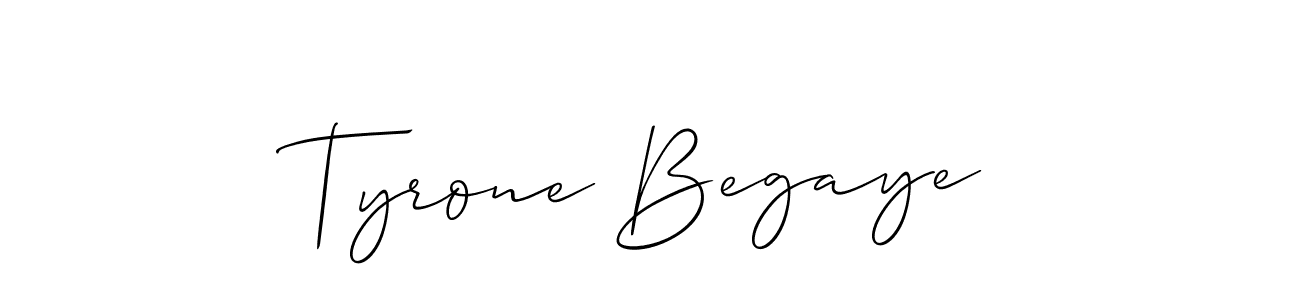 Create a beautiful signature design for name Tyrone Begaye. With this signature (Allison_Script) fonts, you can make a handwritten signature for free. Tyrone Begaye signature style 2 images and pictures png