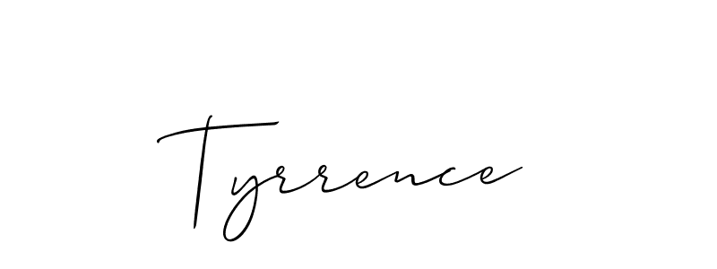 How to make Tyrrence name signature. Use Allison_Script style for creating short signs online. This is the latest handwritten sign. Tyrrence signature style 2 images and pictures png