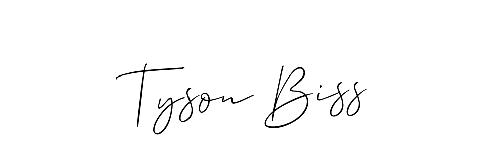 Tyson Biss stylish signature style. Best Handwritten Sign (Allison_Script) for my name. Handwritten Signature Collection Ideas for my name Tyson Biss. Tyson Biss signature style 2 images and pictures png