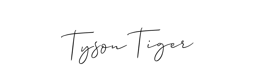 How to make Tyson Tiger name signature. Use Allison_Script style for creating short signs online. This is the latest handwritten sign. Tyson Tiger signature style 2 images and pictures png