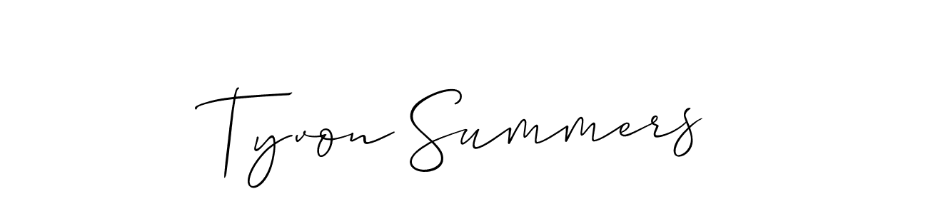 Make a short Tyvon Summers signature style. Manage your documents anywhere anytime using Allison_Script. Create and add eSignatures, submit forms, share and send files easily. Tyvon Summers signature style 2 images and pictures png