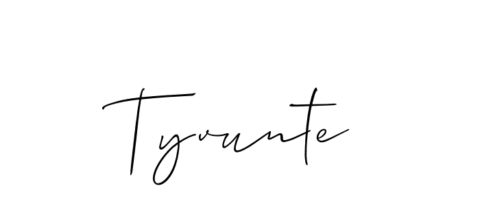 How to Draw Tyvunte signature style? Allison_Script is a latest design signature styles for name Tyvunte. Tyvunte signature style 2 images and pictures png