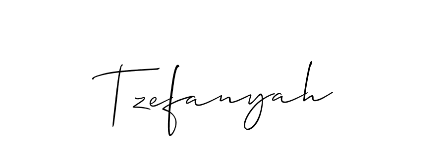 Make a beautiful signature design for name Tzefanyah. With this signature (Allison_Script) style, you can create a handwritten signature for free. Tzefanyah signature style 2 images and pictures png