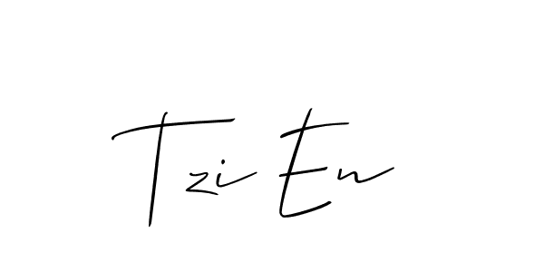 How to make Tzi En name signature. Use Allison_Script style for creating short signs online. This is the latest handwritten sign. Tzi En signature style 2 images and pictures png