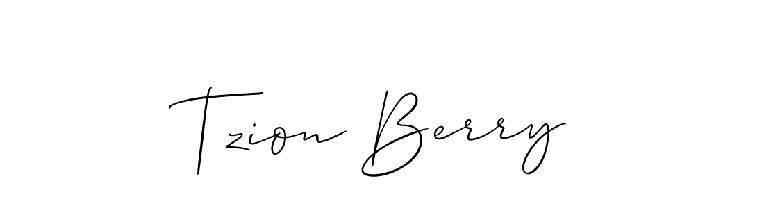 Design your own signature with our free online signature maker. With this signature software, you can create a handwritten (Allison_Script) signature for name Tzion Berry. Tzion Berry signature style 2 images and pictures png