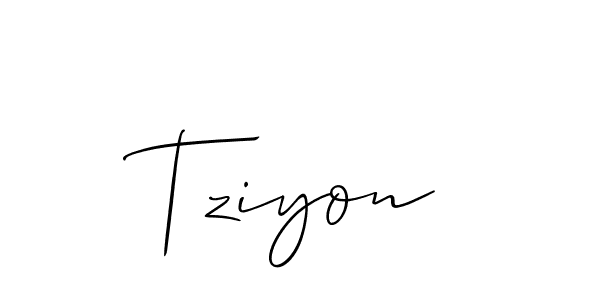 How to make Tziyon name signature. Use Allison_Script style for creating short signs online. This is the latest handwritten sign. Tziyon signature style 2 images and pictures png