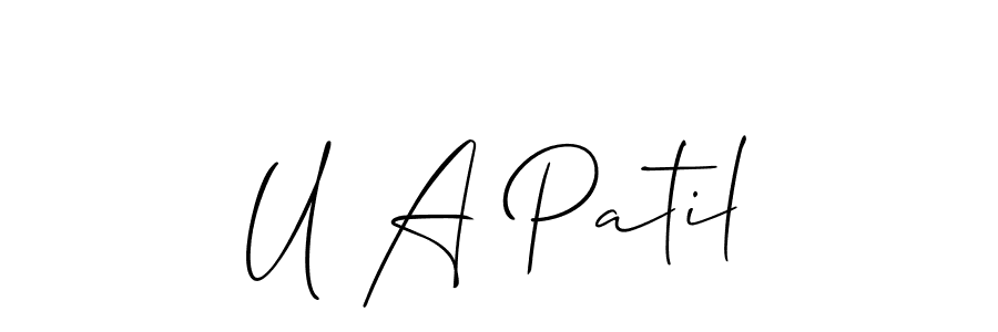 You can use this online signature creator to create a handwritten signature for the name U A Patil. This is the best online autograph maker. U A Patil signature style 2 images and pictures png