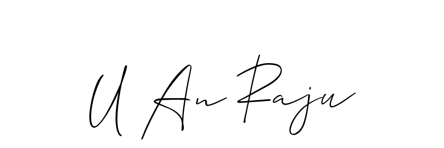 How to make U An Raju signature? Allison_Script is a professional autograph style. Create handwritten signature for U An Raju name. U An Raju signature style 2 images and pictures png