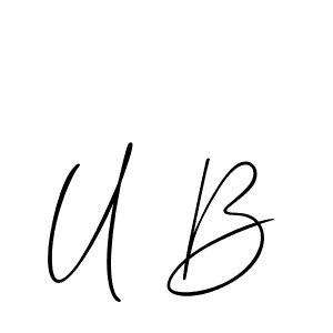 U B stylish signature style. Best Handwritten Sign (Allison_Script) for my name. Handwritten Signature Collection Ideas for my name U B. U B signature style 2 images and pictures png