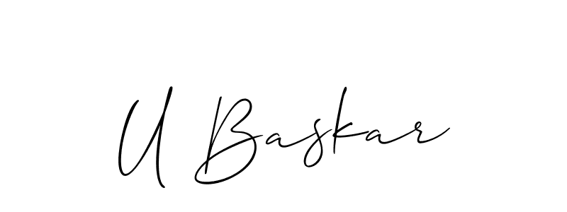 Make a short U Baskar signature style. Manage your documents anywhere anytime using Allison_Script. Create and add eSignatures, submit forms, share and send files easily. U Baskar signature style 2 images and pictures png