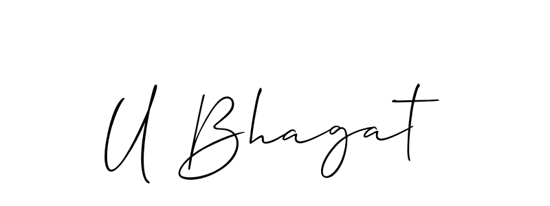 Best and Professional Signature Style for U Bhagat. Allison_Script Best Signature Style Collection. U Bhagat signature style 2 images and pictures png