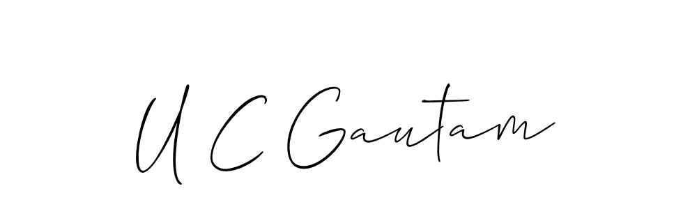 Make a short U C Gautam signature style. Manage your documents anywhere anytime using Allison_Script. Create and add eSignatures, submit forms, share and send files easily. U C Gautam signature style 2 images and pictures png