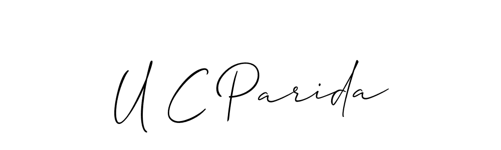 How to make U C Parida signature? Allison_Script is a professional autograph style. Create handwritten signature for U C Parida name. U C Parida signature style 2 images and pictures png