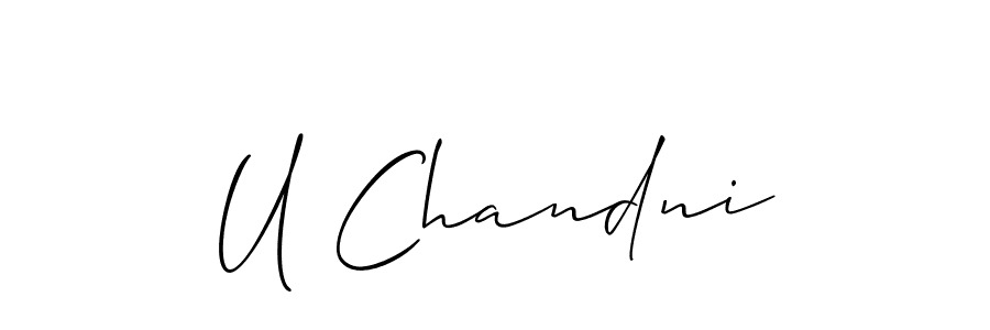 Once you've used our free online signature maker to create your best signature Allison_Script style, it's time to enjoy all of the benefits that U Chandni name signing documents. U Chandni signature style 2 images and pictures png
