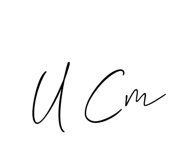 U Cm stylish signature style. Best Handwritten Sign (Allison_Script) for my name. Handwritten Signature Collection Ideas for my name U Cm. U Cm signature style 2 images and pictures png
