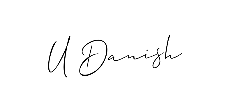 Also You can easily find your signature by using the search form. We will create U Danish name handwritten signature images for you free of cost using Allison_Script sign style. U Danish signature style 2 images and pictures png