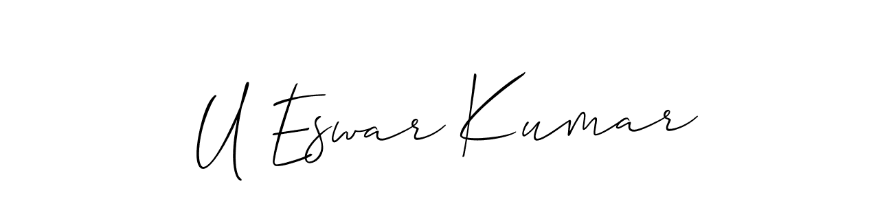 How to make U Eswar Kumar signature? Allison_Script is a professional autograph style. Create handwritten signature for U Eswar Kumar name. U Eswar Kumar signature style 2 images and pictures png
