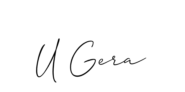 U Gera stylish signature style. Best Handwritten Sign (Allison_Script) for my name. Handwritten Signature Collection Ideas for my name U Gera. U Gera signature style 2 images and pictures png