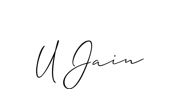 You can use this online signature creator to create a handwritten signature for the name U Jain. This is the best online autograph maker. U Jain signature style 2 images and pictures png